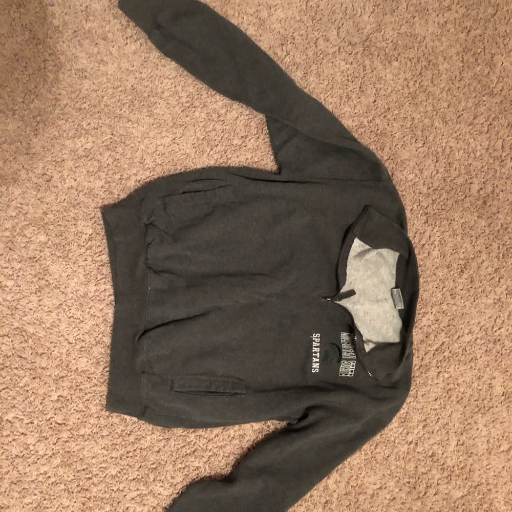 michigan state, quarter zip